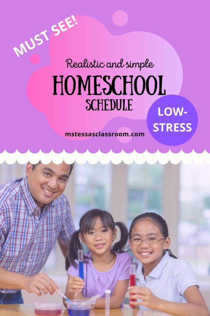 realistic and simple homeschool schedule